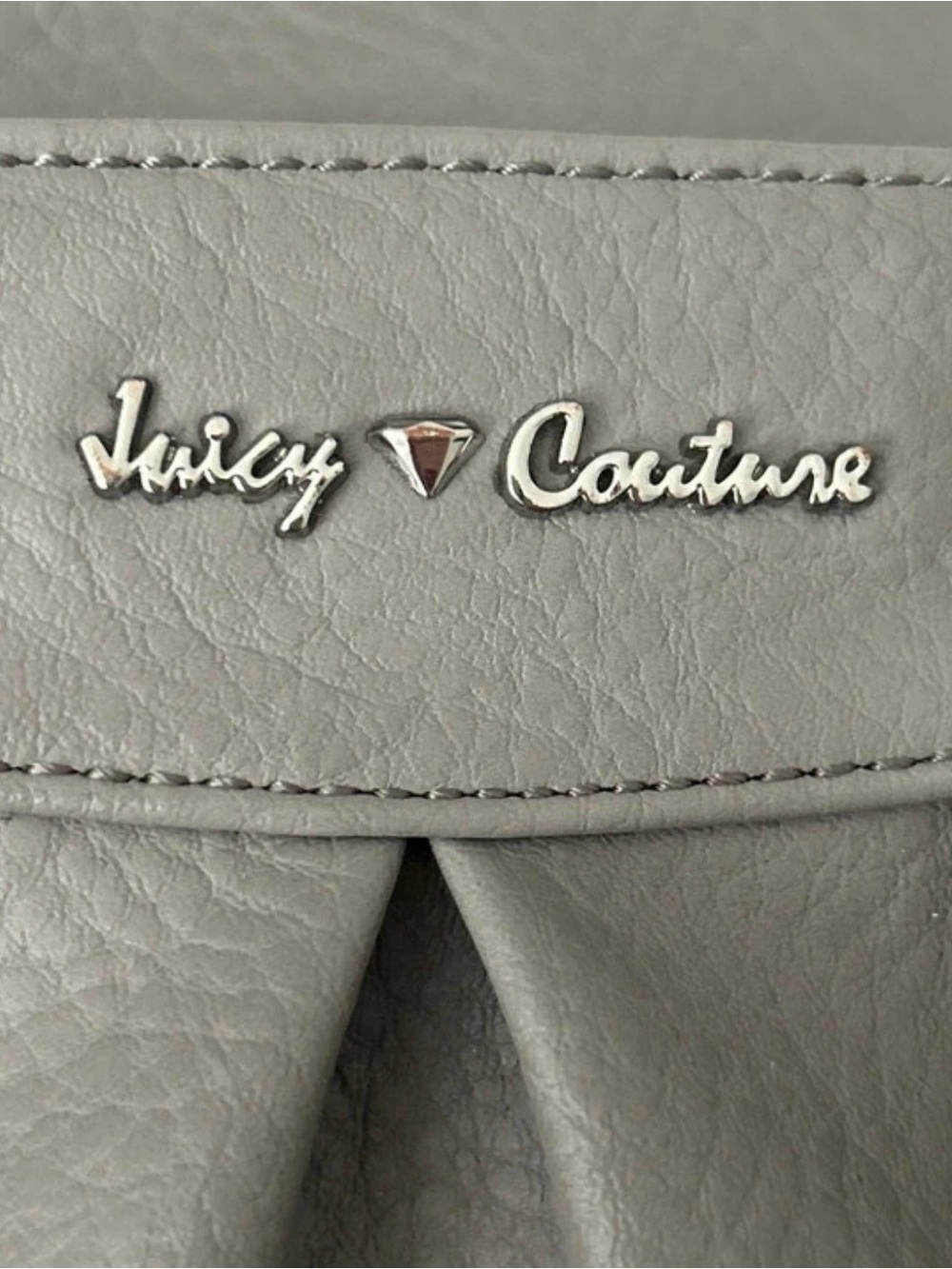 Juicy Couture Gray Shoulder Bag with Silver Logo